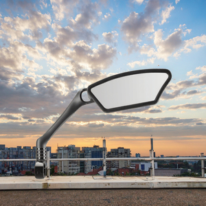 Rétroviseur latéral transparent en acier inoxydable ROCKBROS pour vélos de route, réglable à 360 degrés, universel pour guidon - Product Image 1