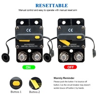 Disyuntor de alto voltaje M10 Stud E9C 100A Reinicio manual IP67 18kA Motor de arrastre de barco marino automotriz de montaje en superficie de 2 polos