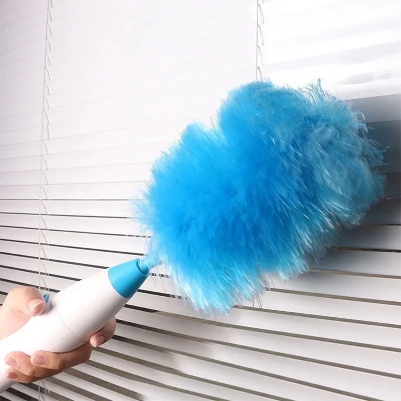 Electric Brush Spin Hand Duster Motorized Dust Wand Removes Dust Home Clean Brush