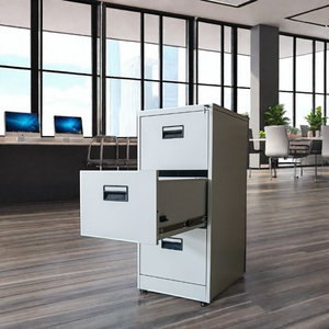 Archivero Oficio 3-Gaveta Archivador Moderno Metal Acero Cajones Tamaño legal Carpeta para el hogar/Oficina/Gimnasio Almacenamiento Uso versátil - Product Image 3