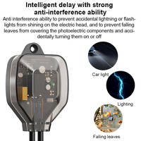 Interruptor de Control de luz inductivo con sensor con cable IP66 220V para exteriores, cierra automáticamente la luz por la noche y el amanecer, resistente al agua, clasificación IP66