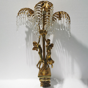 Aplique <span class=keywords><strong>de</strong></span> <span class=keywords><strong>Pared</strong></span> <span class=keywords><strong>de</strong></span> Cristal con Adornos <span class=keywords><strong>de</strong></span> Candelabro, Latón Antiguo, Alas <span class=keywords><strong>de</strong></span> Ángel, Diosa, Lámpara <span class=keywords><strong>de</strong></span> <span class=keywords><strong>Pared</strong></span> para Dormitorio - Product Image 2