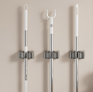 Support de vadrouille sans poinçon support de salle de bain en acier inoxydable multifonctionnel pince à vadrouille support de <span class=keywords><strong>balai</strong></span> prix d'usine - Product Image 2