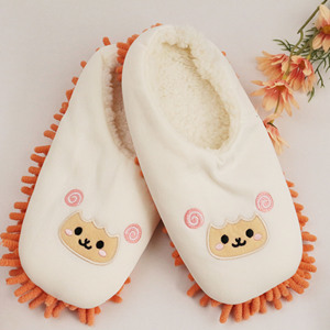 One Pair Hot Sale <strong>Microfiber</strong> Slippers Chenille Indoor Floor Dust <strong>Mopping</strong> Slippers for Home Kitchen Bedroom Office Cleaning - Product Image 6