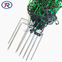 Clôture électrique pour animaux pour moutons haies maille filet avec 14 poteaux/50m vert chèvre mouton électrique volaille clôture filet