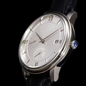 Luxurious, fashionable and classic white dial <b>chronograph</b> power reserve display water-resistant men's business wristwatch - Product Image 3