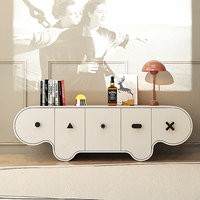 Meuble TV moderne et créatif, durable, écologique, en bois de ronce, avec rangement, buffet, fait à la main, facile à nettoyer, convient aux téléviseurs de 65 pouces et plus, salon, hôtel