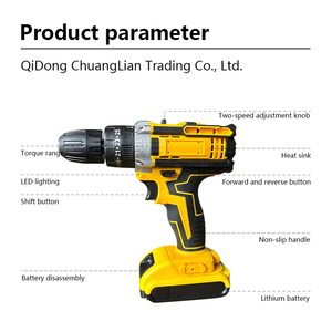 Bộ dụng cụ điện chuyên nghiệp cao cấp 21v, máy khoan pin cầm tay 10mm, pin Lithium, hỗ trợ OEM - Product Image 6