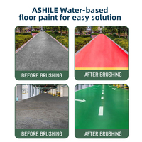 Meilleure Vente : Revêtement de Sol Époxy Autonivelant à Base d'Eau Ashile, Peinture Acrylique Résistante à la Chaleur pour Sol, Application au Pinceau, Intérieur/Extérieur