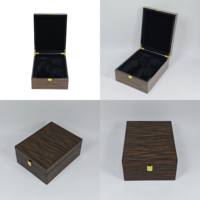 Boîte cadeau rectangulaire en bois recyclable faite à la main OEM ODM, finition grain de bois, intérieur EVA personnalisé, fermeture métallique dorée, gravure laser, marque
