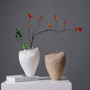 Jarrón de Cerámica Premium Creativo con Diseño Vintage de Mediados de Siglo para Decoración de Sala de Estar o Entrada con Exhibición de Flores - Product Image 1