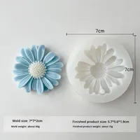 Moule en silicone pour pendentif en résine de tournesol, diffuseur d'arômes en pierre de fleur de marguerite, moule en silicone pour décoration de savon artisanal en gypse