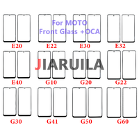 Verre tactile avant avec OCA pour Moto E13 E20 E22 E30 E32 E40 G20 G22 G23 G30 G31 G40 G41 G50 G30 G41 G50 G60 G60S G100 G10 Power