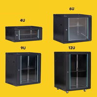 Centre de données de haute qualité armoire de serveur télécom armoire de données boîtier support serrure de porte en verre armoire réseau murale