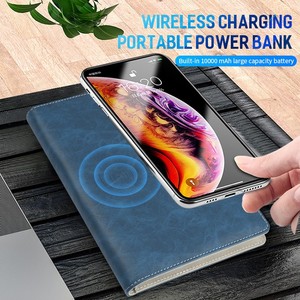 nouveau bloc - notes de banque de puissance de verrouillage d'empreintes digitales en cuir fou avec enregistrement Bluetooth - Product Image 6