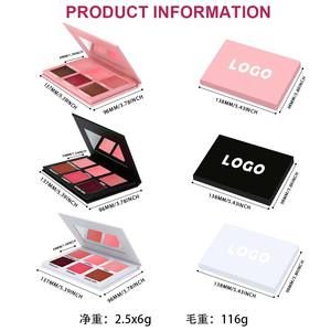 Private Label Mineral Blush Cream Palette 6 Couleurs Mat Longue Durée Étanche <span class=keywords><strong>Miroir</strong></span> Intégré - Product Image 6