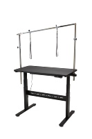 Table de toilettage électrique pour animaux de compagnie avec plateau en acier inoxydable et caoutchouc, réglage de la hauteur par mémoire, faible bruit et respectueuse de l'environnement YM-AW-1