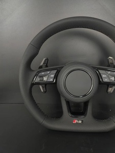 พวงมาลัยหนัง RS สำหรับ <span class=keywords><strong>Audi</strong></span> A3/A4/<span class=keywords><strong>A5</strong></span>/A6/A7/Q3/Q5/Q7/S6/S8/TT/R8 พร้อมแป้นเปลี่ยนเกียร์แบบมัลติฟังก์ชั่น - Product Image 5