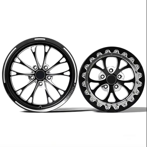Rines de Aleación Forjados Beadlock para Carreras, Personalizados 17x4 17x5 17x10 5x112 5x114.3, Configuración Escalonada, para Mejoras de Autos Deportivos - Product Image 1