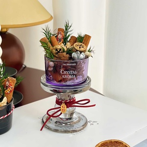 Ornements de fleurs séchées en pot petit format pour chambre à coucher, maison familiale, style Mori, aromathérapie à l'air frais sans feu, parfum de cannelle, cadeau d'anniversaire, produit rentable - Product Image 1