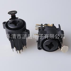 Conector XLR de 6 mm para Montaje en Panel, 6 Pines, Conector de Audio y Video para Teléfono, Negro - Product Image 1