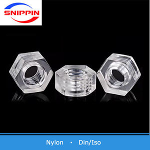 M2 M3 M4 M5 M6 M8 M10 M12 M14 M16 M18 M20 Écrous en plastique acrylique Isolation transparente Écrou en polycarbonate PC Écrous hexagonaux transparents - Product Image 2
