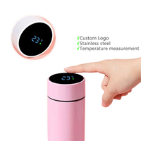 Thermos intelligent personnalisé en gros de 16 oz et 17 oz avec bouteille d'eau à température contrôlée, logo imprimé, emballage personnalisé, coffret cadeau d'entreprise