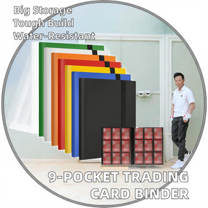 <span class=keywords><strong>Album</strong></span> <span class=keywords><strong>photo</strong></span> en gros, classeur de cartes à collectionner sportives à 9 pochettes en plastique PP – Support pour 360 cartes de jeu – DIY - Product Image 2