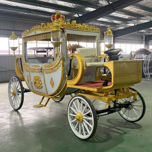 ZHENDA Chariot de Mariage Royal à Chevaux 4 Roues, Pneus Pleins, Acier Q235, Capacité 2000kg, Électrique Vintage pour Noël - Product Image 1