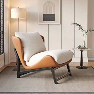 Fauteuil simple de style nordique pour salon, chaise de <span class=keywords><strong>d</strong></span>étente <span class=keywords><strong>d</strong></span>écontractée, chaise de loisirs légère et luxueuse pour <span class=keywords><strong>maison</strong></span> <span class=keywords><strong>d</strong></span>'hôtes/hôtel, balcon - Product Image 1