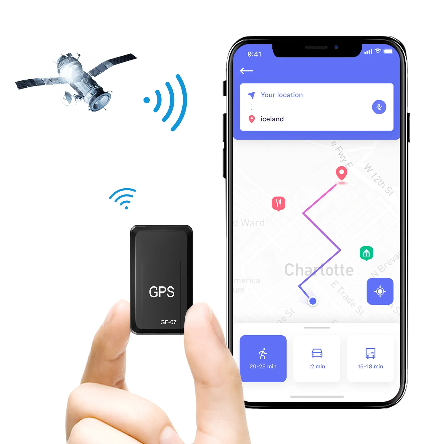 Inseguitore di GPS dei bambini dell'automobile per il dispositivo di localizzazione della carta SIM dei motocicli GSM inseguitore di Gps piccolo inseguitore di Gps di GF-07 per l'automobile dei veicoli