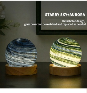 Lãng mạn Hoàng Hôn vài đèn cạnh giường ngủ sáng tạo kính toàn cầu với bầu trời đầy sao tưởng tượng cầu vồng cho phòng ngủ ánh sáng ban đêm - Product Image 5