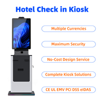 Kiosco de Autoservicio con Pantalla Táctil para Hoteles, Escáner de Pasaportes, Lector de Códigos de Barras, Cambio de Divisas y Pago