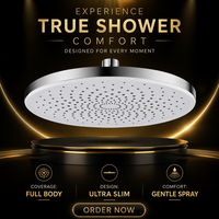 Ensemble de douche à main de haute qualité avec douchette à 5 fonctions et pomme de douche pluie haute pression de 9 pouces