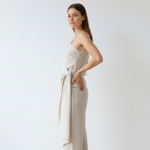 <span class=keywords><strong>Top</strong></span> <span class=keywords><strong>Asimmetrico</strong></span> Monospalla Personalizzato per Donne, Camicetta in Cotone e Lino per Signore - Product Image 2
