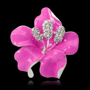Coréen élégant rouge blanc Rose fleur <span class=keywords><strong>mariée</strong></span> <span class=keywords><strong>mariage</strong></span> broche alliage goutte à goutte huile émail broches broches <span class=keywords><strong>pour</strong></span> les femmes - Product Image 3