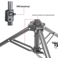 Support de sol réglable, extensible, léger et portable pour ordinateur portable, trépied avec roulettes, support pour tablette, projecteur et téléphone portable - Hauteur réglable