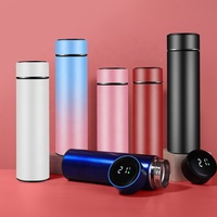 Termo Inteligente Digital de 500 ml de Acero Inoxidable, Botella de Agua con Pantalla LED de Temperatura Inteligente y Filtro para Té