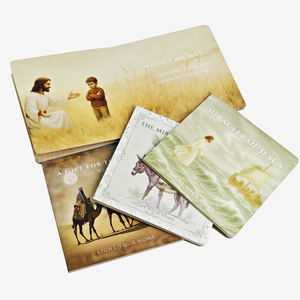 Услуги печати детских картонных книг с изображением Иисуса на заказ от китайской фабрики, печать развивающих иллюстрированных книг для детей - Product Image 2