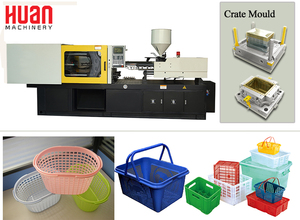 High Precision injection molding machine for Fruits Vegetables Stackable Nestable Mesh Plastic Crates - Product Image 3