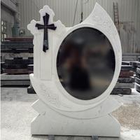 Pierre tombale Samistone Carrara en marbre blanc, ailes d'ange, pierre naturelle, sculpture à la main, extérieur, taille personnalisée, commémorative