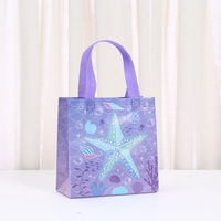 Sac à main non tissé à thème marin sac à poussière à emporter pliable étanche Souvenir d'anniversaire matériel PLA en gros