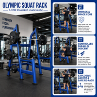 Cage de musculation Olympic avec barre de traction pour entraînement de force commercial