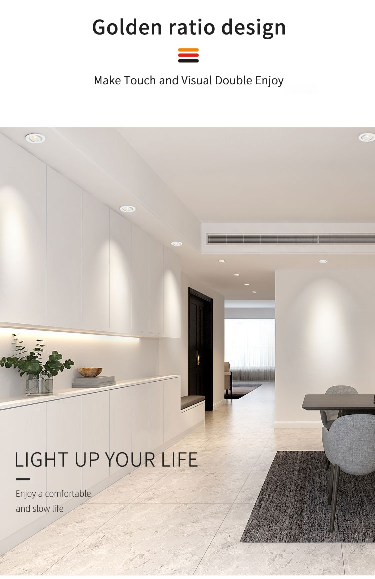 Embedded 10W Satin Nickel Recessed downlights For Living Room Slewability