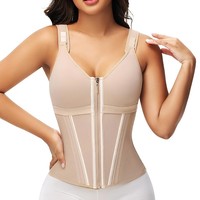 Top Moldeador Transpirable de Malla Reforzada para Mujer con Sujetador Integrado, Corsé, Prenda Exterior, Faja Reductora de Cintura y Moldeadora Corporal