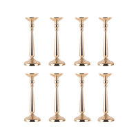 Support à bougies en métal doré personnalisé pour mariage, centre de table en argent pour arrangement floral avec bougies piliers pour la décoration intérieure