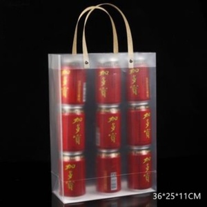 Custom Clear PVC/PP <b>Transparent</b> Rectangle Side Gusset Shopping Tote <b>Bag</b> Moisture Proof Feature - Product Image 5