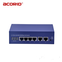 Commutateur réseau haute qualité 4 ports PoE Ethernet 10/100 pour caméras IP CCTV Hikvision