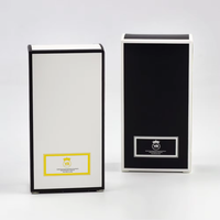 Conception personnalisée de luxe boîte d'emballage cosmétique en papier pour bouteille d'huile essentielle de parfum en relief en or