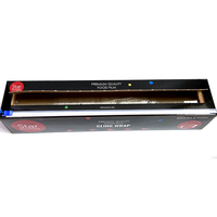Eco cuisine et restaurant transparent emballage alimentaire rétractable pe pvc film étirable emballage de qualité alimentaire rouleau géant avec coupe